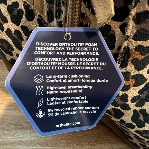 NWT TOMS Leopard Print Wedge Ankle Booties - Picture 9 of 11